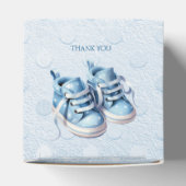 Blue Baby Shoes Favor Box Bedankdoosjes (Bovenkant)