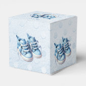 Blue Baby Shoes Favor Box Bedankdoosjes (Achterkant)