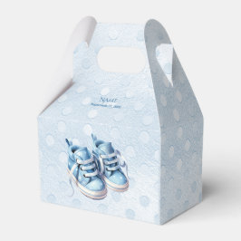 Blue Baby Shoes Favor Box Bedankdoosjes