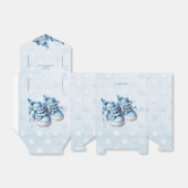 Blue Baby Shoes Favor Box Bedankdoosjes (Uitgevouwen)