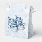 Blue Baby Shoes Favor Box Bedankdoosjes (Achterkant)