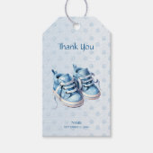Blue Baby Shoes Gift Label Cadeaulabel (Voorkant)
