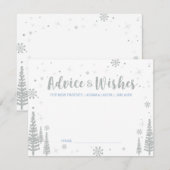 Blue Baby shower Advice Kaart voor moeder, ouders (Voorkant / Achterkant)