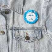 Blue Baby shower Auntie Ronde Button 5,7 Cm (In situ)