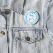 Blue Baby shower Auntie Ronde Button 5,7 Cm (In situ)