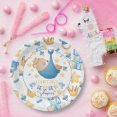 Blue Baby shower Baby Beer Papieren Bordje (Feest)