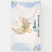 Blue Baby Shower Banner – Custom Name & Event (Verticaal)