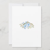 Blue Baby shower Boy Invitation Kaart (Achterkant)