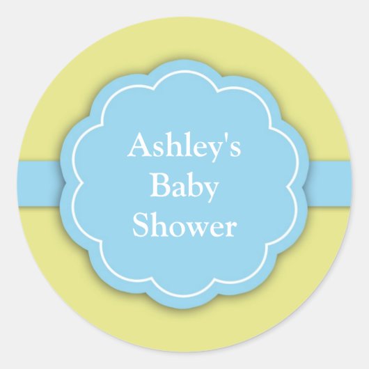 Blue Baby shower Boy Sticker (Voorkant)