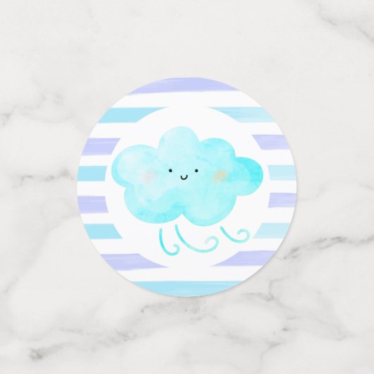 Blue Baby shower Cute Cloud Table Confetti (Kleine voorkant)