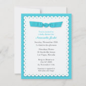 Blue Baby shower Flat Invitation Kaart (Voorkant)
