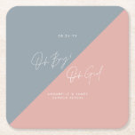 Blue baby shower Geslacht onthullen Kartonnen Onderzetters<br><div class="desc">Roze Blauw baby shower Geslacht onthullen</div>