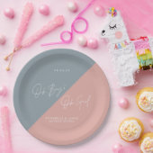 Blue baby shower Geslacht onthullen Papieren Bordje (Feest)