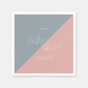 Blue baby shower Geslacht onthullen Servet