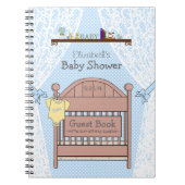Blue Baby shower Guest Book- Notitieboek (Voorkant)