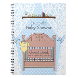 Blue Baby shower Guest Book- Notitieboek