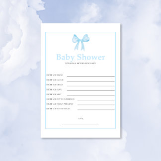Blue Baby Shower Hopes & Wishes for Baby – Print Briefhoofd
