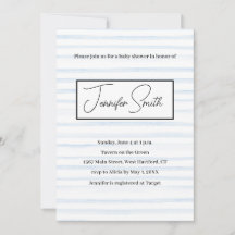 BLUE BABY SHOWER INVITATIE BRIEFKAART