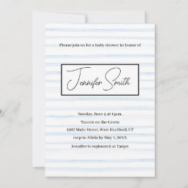 BLUE BABY SHOWER INVITATIE BRIEFKAART