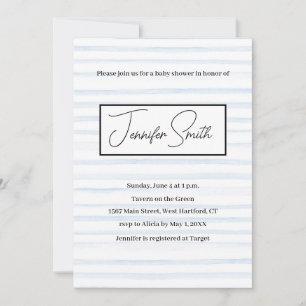BLUE BABY SHOWER INVITATIE BRIEFKAART
