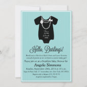 Blue Baby shower Invitation 5 x7 Kaart (Voorkant)