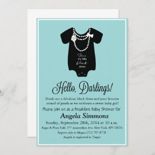 Blue Baby shower Invitation 5 x7 Kaart