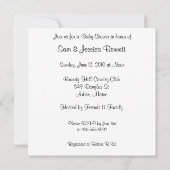 Blue Baby shower Invitation African American Kaart (Achterkant)