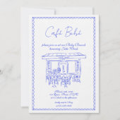 Blue Baby shower Invitation | Brunch-uitnodiging Kaart (Voorkant)