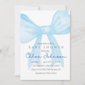 Blue Baby Shower Invitation – Editable Template (Voorkant)