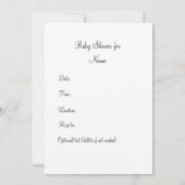 Blue Baby shower Invitation Kaart (Achterkant)