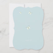 Blue Baby shower Invitation Kaart (Achterkant)