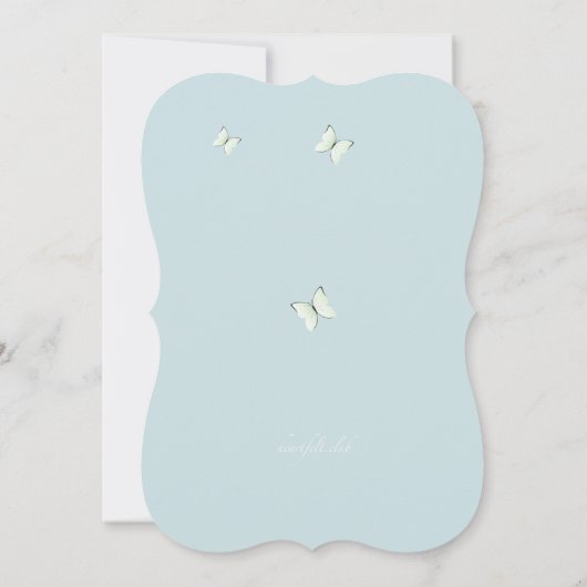 Blue Baby shower Invitation Kaart (Achterkant)