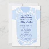 Blue Baby shower Invitation Kaart (Voorkant)
