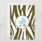 Blue Baby shower Invitation Kaart (Voorkant)