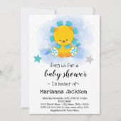 Blue Baby shower Invitation Kaart (Voorkant)