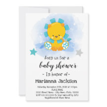 Blue Baby shower Invitation