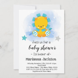Blue Baby shower Invitation Kaart