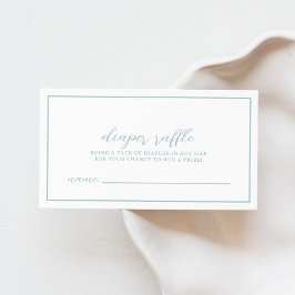 Blue Baby shower Luier Raffle Enclosure Kaart