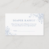 Blue Baby shower Luier Raffle Ticket Informatiekaartje (Voorkant)