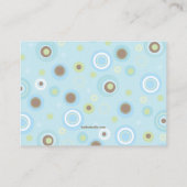 Blue Baby shower Luier Raffle Ticket Insert Informatiekaartje (Achterkant)