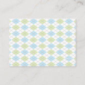 Blue Baby shower Luier Raffle Ticket Insert Informatiekaartje (Achterkant)