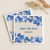 Blue Baby Shower Napkin – Custom Name & Event  Servet