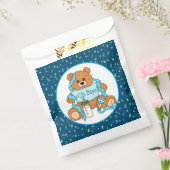 Blue Baby shower Oh Boy Teddy Bear Bedankzakje (Gezegeld)