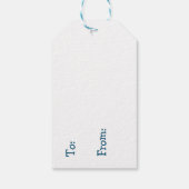 Blue Baby shower Oh Boy Teddy Bear Cadeaulabel (Achterkant)