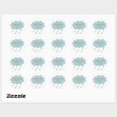 Blue Baby shower Rain Cloud Sticker (Vel)