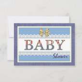 Blue Baby shower Registry Kaart (Voorkant)