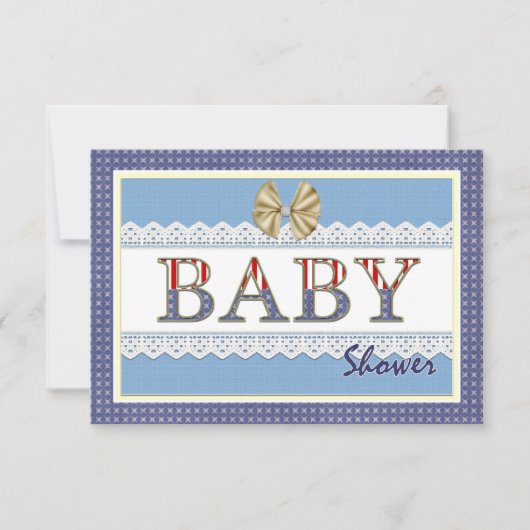 Blue Baby shower Registry Kaart (Voorkant)