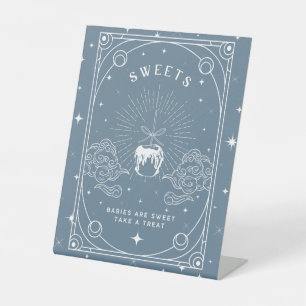 Blue Baby shower Sweet Dessert Table Reclamebord Met Voetstuk