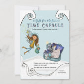 Blue Baby Shower Time Capsule Sugestion Checklist Kaart (Voorkant)