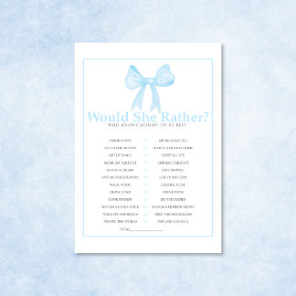 Blue Baby Shower Would She Rather Game – Printable Briefhoofd
